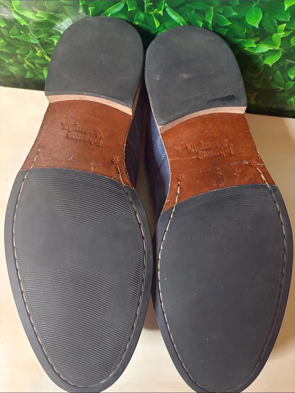 Johnston & Murphy Navy Suede Lace-Up Oxfords